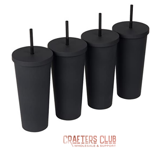 Matte black acrylic cup