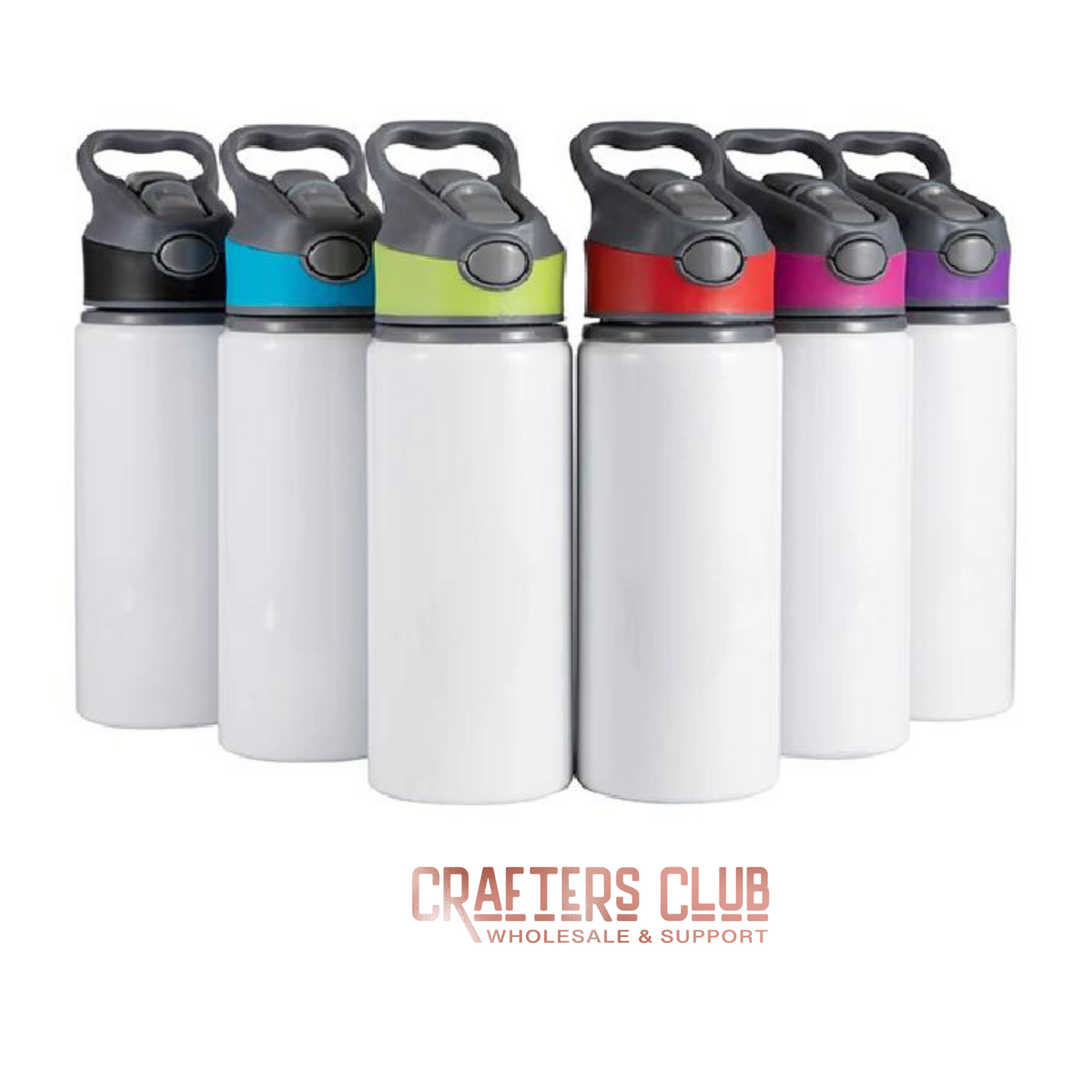 Sublimation water bottle with handle